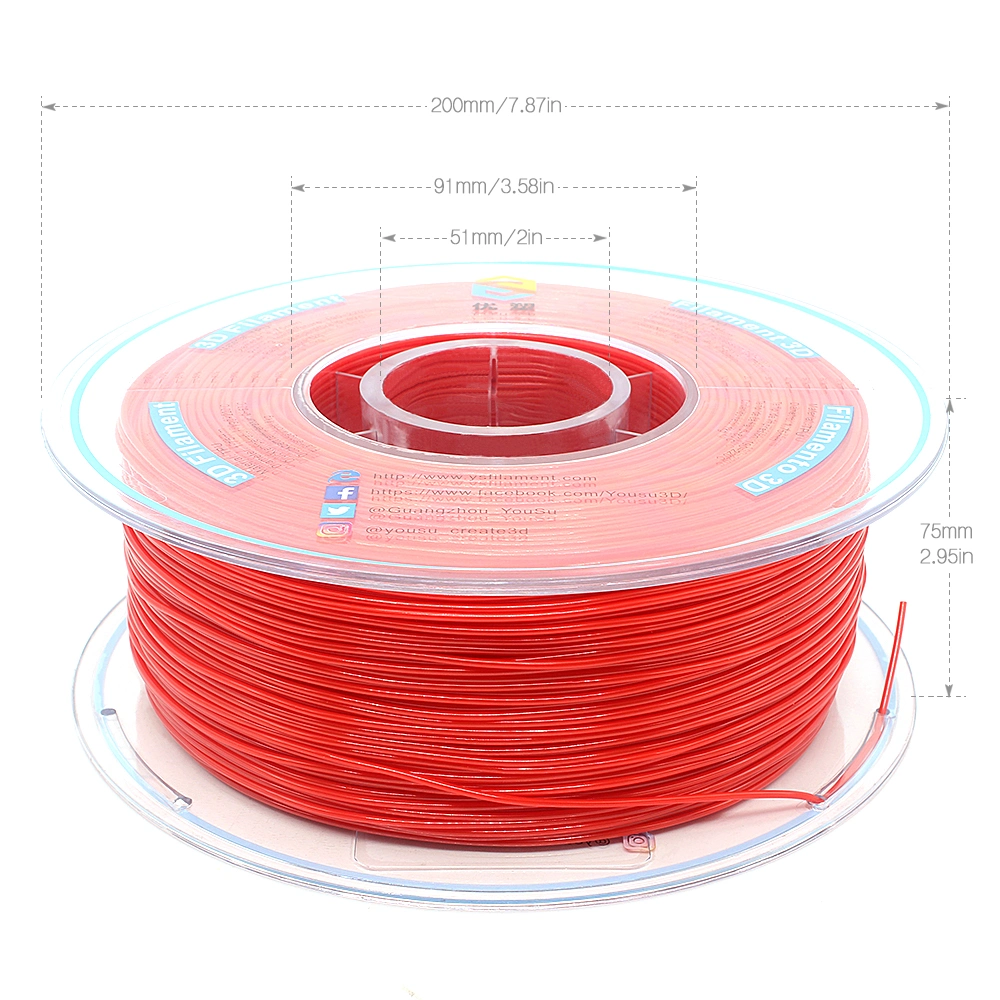 High Level Quality 3D Printers 95A TPU Flexible Filaments Extremely Durable Good Printability 3D Printing Materials Red TPU Filaments 1.75mm 1kg