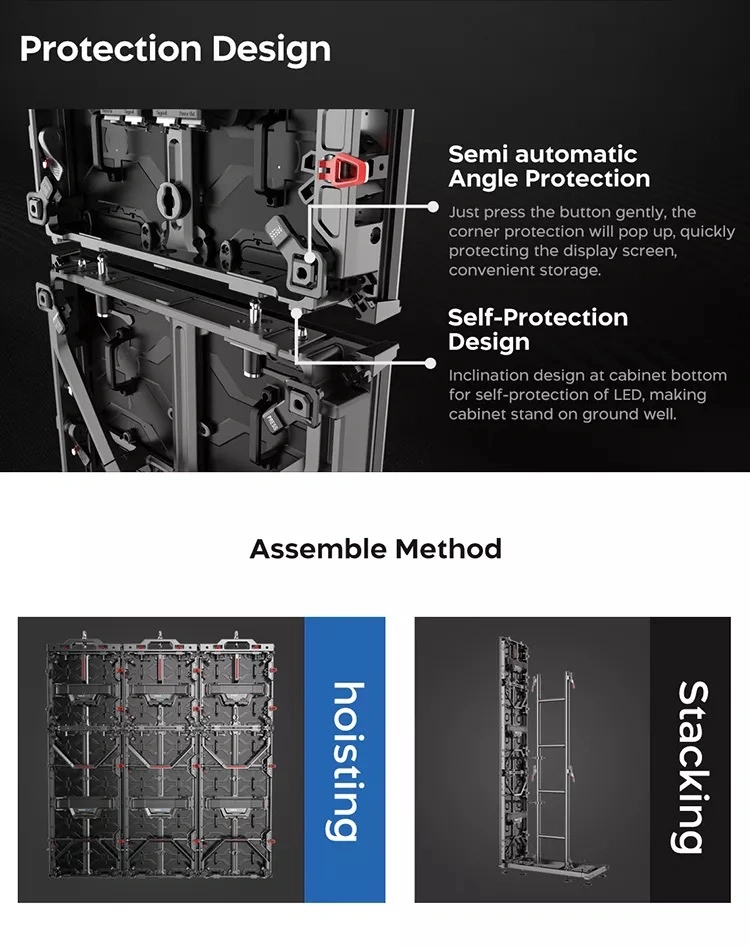 Small Pixel P2.97 P3.9 P4.8 High Definition Indoor display Panel 500*500mm Rental Hanging DJ Booth Stage LED Screen for Concert