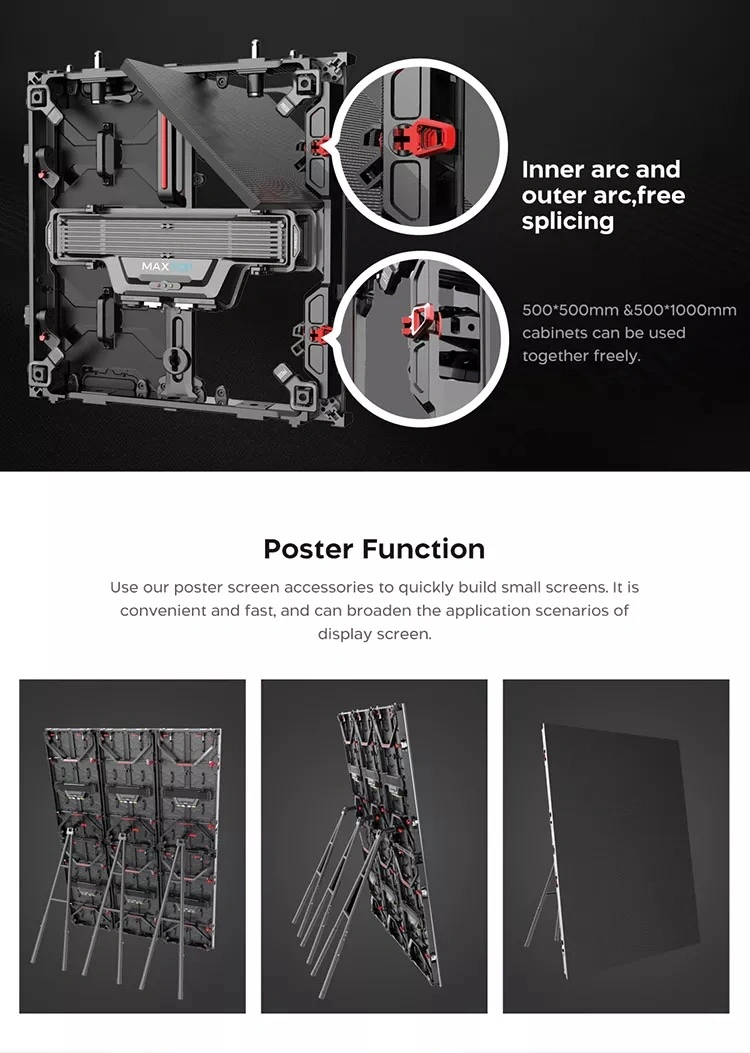 Small Pixel P2.97 P3.9 P4.8 High Definition Indoor display Panel 500*500mm Rental Hanging DJ Booth Stage LED Screen for Concert