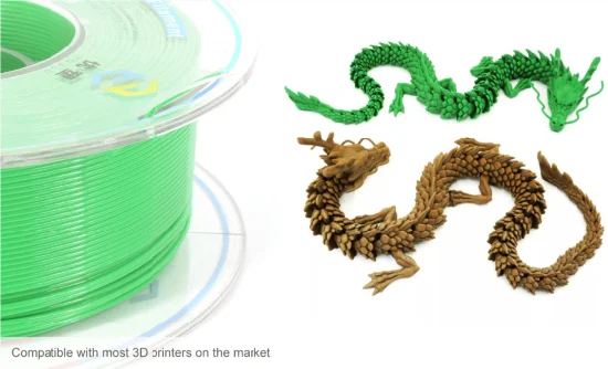 3D 프린터 PLA+ 엉킴 방지 필라멘트 3D 프린팅 재료 1.75mm 1kg 더 높은 인장 강도 더 나은 접착력 대형 3D 프린팅 기계 필라멘트 검정색 1kg